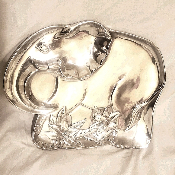 Silver Tone/Silverplated Elephant Serving Tray - Picture 3 of 5